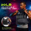 Adjustable Weighted Vest for Men Women, 20lb 30lb 45lb 60lb Weight Vest with 20 Removable Weights, Heavy Duty Running Vest with Reflective Strips for Walking Strength Training Calisthenics, 20 Lbs-sandbags