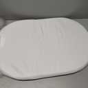 Mecc ecoh Baby Bassinet Mattress, 100% Breathable Cover, Water-Resistant Lining, Oval 30"x15"x2" Fit for Safety 1st/ Delta Children Slumber/Baby Delight Go with Me Slumber Rockin and Moses Basket (White)