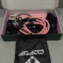 Pilates Bar Kit with Resistance Bands, Multifunctional Yoga Pilates Bar with Heavy-Duty Metal Adjustment Buckle, Portable Home Gym Pilates Resistance Bar Kit for Women Full Body Workouts (Pink)