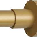 Shower Curtain Rod Tension- No Drill Non-Slip Spring Tension Shower Rod for Window or Bathroom, 43-73 inches Metal Steel, Frosted Gold