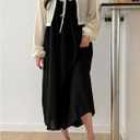 Milumia Women's Tie Front Lantern Long Sleeve Cardigans Knit Lightweight Crop Tops (S)