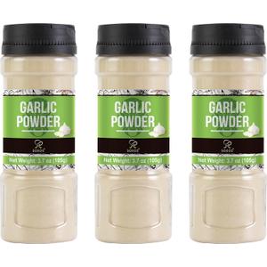 Soeos Garlic Powder, Garlic Powder Seasoning, Additive Free, Non-GMO, Garlic Seasoning for Flavor Vegetables, Grilled Meats, Salads, Dressings and More, 3.7 Ounce(Pack of 3)