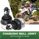 Upper/Lower Ball Joint Kit for Honda Rancher 420 TRX420, Foreman Rubicon 450 500 TRX450 TRX500, Rincon 650 680 TRX650 TRX680. 4pcs Ball Joint Assembly Replaces# 51375-HP5-601 51355-HN0-A01