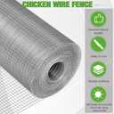 Tatuo Hardware Cloth 1/2 Inch 48in x 150ft Hot Dip Galvanized After Welded Cage Mesh Rolls 21 Gauge Metal Chicken Wire Roll Wire Fencing Poultry Netting for Raised Garden Rodent Animals