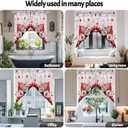 Valentine's Day Pink Swag Curtains Valances for Windows Kitchen Curtains Red Gnome Topper Valances with Rod Pocket for Living Room Bedroom Love Heart Valentines Day 56'' W x 36'' L, 2 Panel