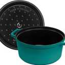 Staub 7-Qt Dutch Oven, Serves up to 8 People, Oven Safe to 500°F Turquoise
Perfect for Batch Cooking, Meal Prep & Large Meals. Braise, Roast & Bake in One Pot. Enameled Coated Cast Iron Dutch Oven