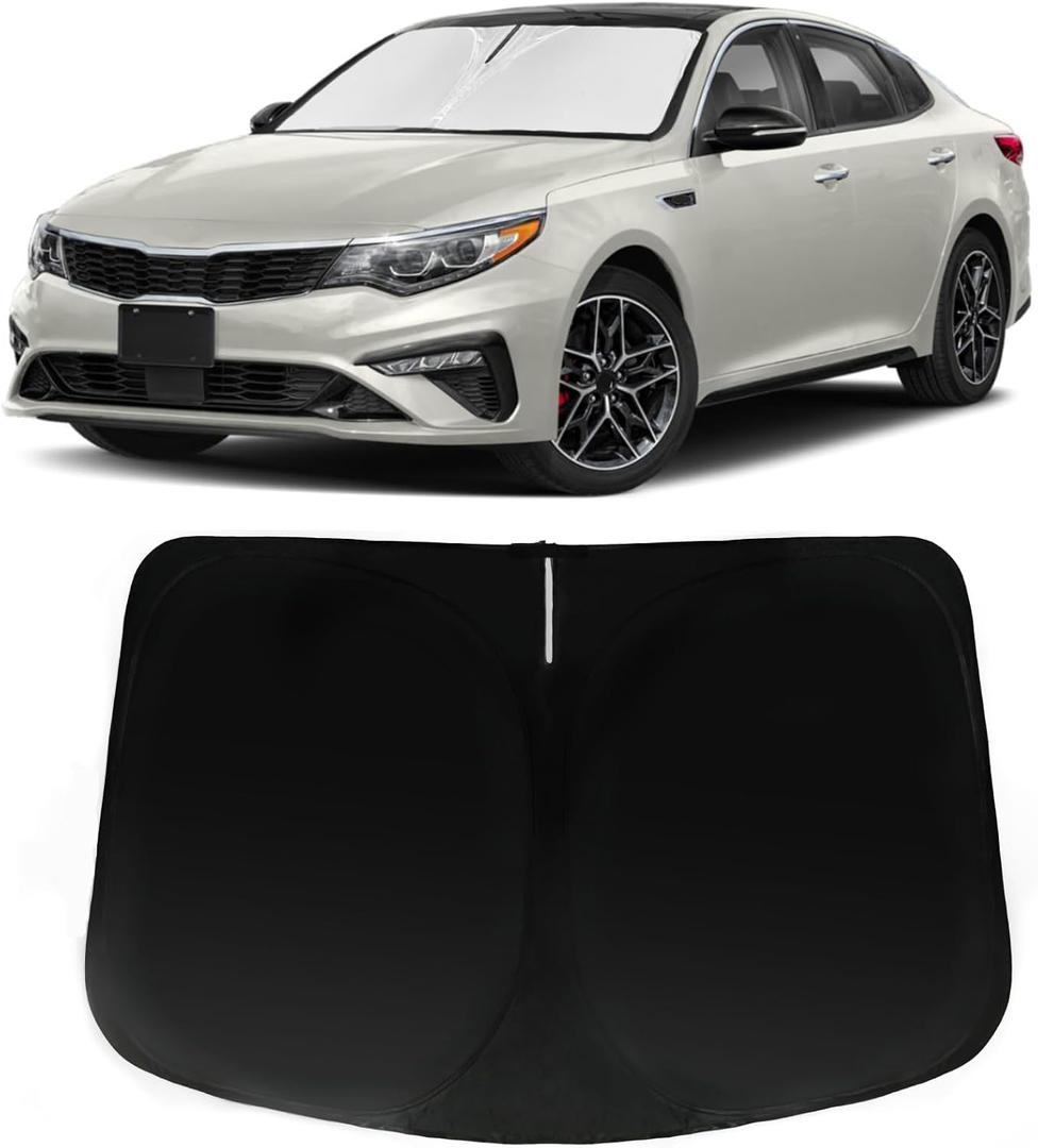 Windshield Sun Shade for KIA Optima 2016-2020, Car Front Window Sunshade with 240T Sun Visor Protector Blocks UV Rays Heat Sun Shield Accessories