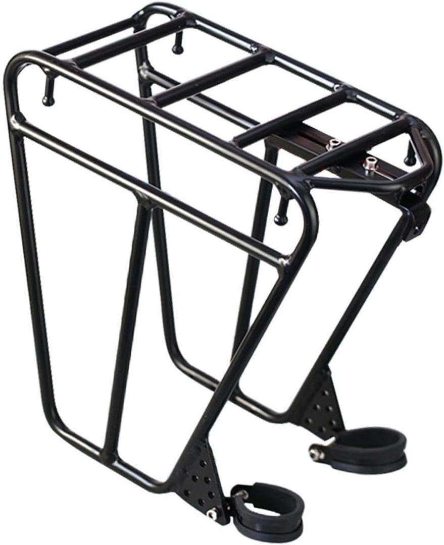 kowaku Bike Front Rack Carrier Cargo Pannier Adults Carrying Metal Bag Luggage Shelf Bicycle Front Fork Rack for Bicycle Shopping