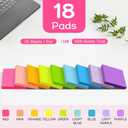 (18 Pads) Sticky Notes 3x3 inch, Self-Stick Pads Bright Colors Sticky Note, Recyclable, Easy to Post for Home, Office, Notebook