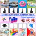 3-in-1 Electric Balloon Pump, Portable Air Pump for Latex 260q Foil Balloons, Dual Nozzle Balloon Blower Machine for Party Decoration, 110V AC Inflator Deflator for Inflatables Pool Floats Mattress