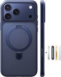 TORRAS Stronger Magnetic & Anti-Yellowing for iPhone 17 Pro Max Case Clear, Fit for MagSafe, Military Grade Drop Protection, Camera Control, DIY Button, Slim for iPhone 17 Pro Max Case Diamond Clear Blue