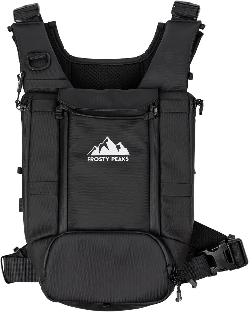 Summit Hauler Chest Pack, for Snowboarding, Skiing, Hiking, and Outdoor Sports, Adjustable Lightweight Front Harness Bag with Phone Pocket, Multiple Storage Compartments
