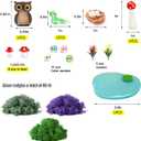 42 Pcs Miniature Fairy Garden Accessories, Fairy Door, Miniature Tree Stumps and Tiny Resin Animal with Moss for DIY Craft, Lawn, Fairy Garden Decor