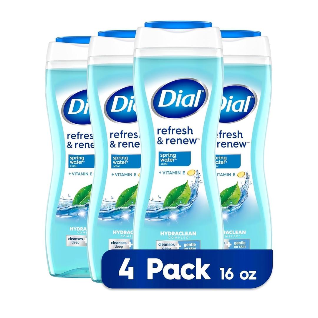 Dial Body Wash, Refresh 16 fl oz (Pack of 4)
