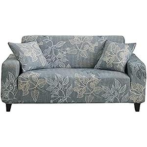 HOOBUY Printed Sofa Cover Stretch Couch Covers Patterned Loveseat Slipcovers for 2 Seater Cushion Couch Love Seat Set QSYR (2 Seater/ Loveseat)