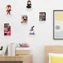 10 Pack Acrylic Floating Shelves for Wall, Wall Mounted Small Hanging Display Shelves for Plants, Funko Pop Figures, Adhesive Shelf for Bedroom, Picture Toy Clear Display Shelf