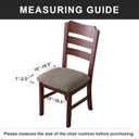 Genina Waterproof Seat Covers for Dining Room Chairs Covers Dining Chair seat Covers Kitchen Chair Covers slipcovers (Taupe, 6 Pcs)