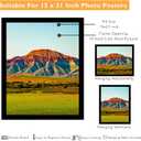 15x21 Picture Frame Black for Wall Mounting, Horizontal and Vertical Formats for Wall Hanging, Wood 15x21 Frame, Black, 1 Pack
