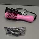 Dan Technology Blow Dryer Brush, 2 Inch Oval Titanium-Ceramic 4-in-1 Hot Air Brush & Hair Brush Blow Dryer for Fast Drying and Frizz-Resistant Volume, 2 Speeds & 3 Heat Settings 120V (Pink)