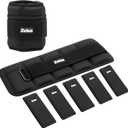 ZELUS Soft Iron Z-Fit Ankle Weights 1 Pair Adjustable, 4LB/7LB/10LB for Women Men, Ultra Thin Leg Weights with Adjustable Straps, Arm Weight for Gym Home Yoga Jogging Walking (Black)