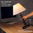 O'Bright Ember Rechargeable Table Lamp (Black_Baluster) 7"D x 7"W x 20.5"H
