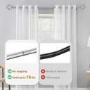 Silver Curtain Rods for Windows 32-50 inch with Twisted Cage Finials, Adjustable Curtain Rod Set with Brackets, Heavy Duty Curtain Rod for Bedroom, Living Room, Decorative 5/8" Diameter Curtain Rod