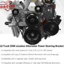 LS Truck OEM Location Alternator Power Steering Bracket for Chevrolet LQ4 LQ9 LY5 4.8L 5.3L 6.0L