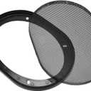 uxcell Speaker Grill Cover 5.94X8.27inch Mesh Decorative Square Subwoofer Guard Protector Black 2pcs