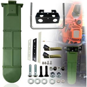 Universal Chainsaw Carrier with mounting kit for Tractors, ATVs, UTVs, Trucks, Utility Vehicles Chainsaw Holder kit, Green TPU Material