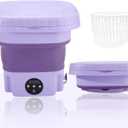 Portable Washing Machine 9L, Mini Foldable Washer Machine for Travel, Camping, RV, Dorms, Apartment,Underwear and Baby Clothes (Lavender Purple)