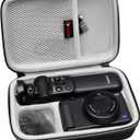 XANAD Travel Case for Sony ZV-1F / ZV-1 / ZV-1 II Digital Camera with Vlogger Accessory Kit Tripod (GP-VPT2 BT) and Microphone,Mesh Pocket for USB Battery Charger(Grey)