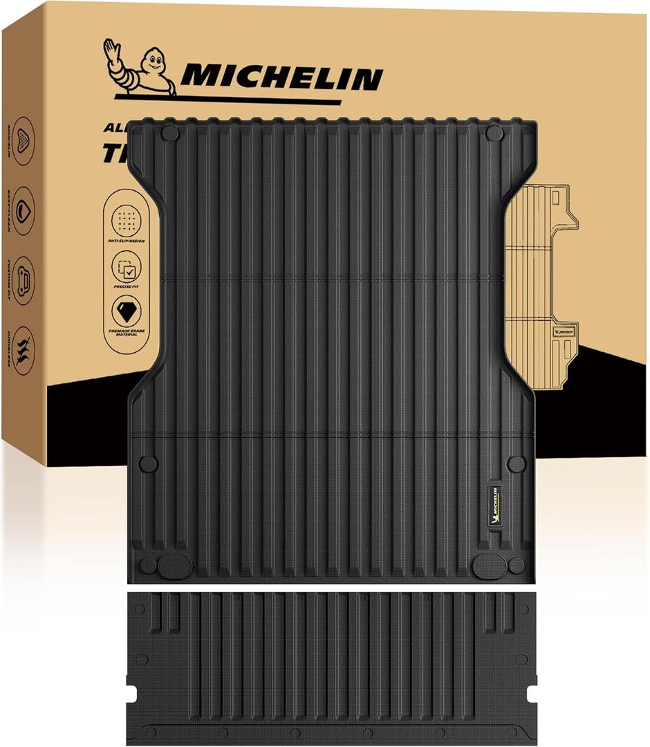 MICHELIN Truck Bed Mat & Tailgate Protector for 2024 2025 2026 Toyota Tacoma - 5 FT / 60.3" Short Bed, 2PCS, All-Weather Truck Bed Liner & Tailgate Mat, Custom Fit, Durable TPE, Bedliner, Non-Slip