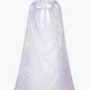 Suhine Mardi Gras Costume Sequins Princess Hooded Cape Costume Shiny Fairy Mermaid Cloaks Cosplay Party God Woman, S