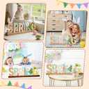 4 x Elegant Handcrafted Easter Home Decor - Made with German MDF Wood, Ideal for Indoor Spring, Fireplace Mantel, Table, Tiered Tray, and Bunny Farmhouse Style Decor (Spring)