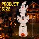3 Pack 7FT Giant Halloween Decorations Outdoor Light Up Ghost Decor