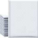 UCGOU Bubble Mailers 8.5x12 Inch White 25 Pack Usable Size 8.5x11 Poly Padded Envelopes #2 Medium Mailing Opaque Packaging Postal Self Seal Waterproof Boutique Shipping Bags for Clothes Makeup
