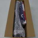 American Flag with Pole Kit - Includes 6ft Tangle Free Metal Flag Pole,4x6 Embroidered US Flag,Mount Holder Bracket,for Outside House,Front Porch,Outdoor,Black