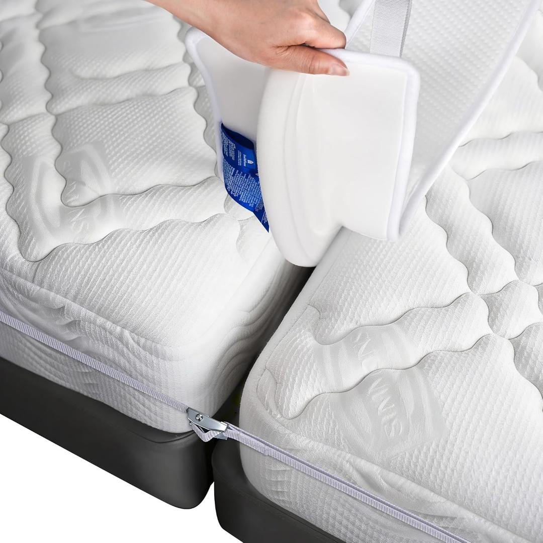 FeelAtHome Twin to King Bed Converter Kit - Bed Bridge - Twin XL Connector to King Maker - Mattress Bridge - Conversion Kit (8" Class)