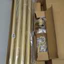 Rustic Curtain Rod, Industrial Curtain Rods for Windows 168 to 240 Inches, Blackout Wrap Around Curtain Rod, for Indoor and Outdoor, Simple Modern Design, 30 to 240 Inches, Gold