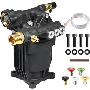 YAMATIC Pressure Washer Pump 3/4" Shaft Horizontal Power Washer Pump Max 3200 PSI 2.5 GPM Replacement Pump Compatible with Simpson 90028, 90029,MSH3125,520006, Honda GC190 GC160,AR rmv 2.5g30