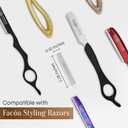 Facn Professional Hair Styling Razor Replacement Blades, Faether Razor Blades for Thinning Texturizing Layering Cutting Hair, Premium Platinum Japanese Stainless Steel for Salon Hairstyling- 10 Count
