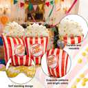 4pcs 60" Giant Popcorn Balloons, 3D Standing Foil Balloon Decorations for Carnival Circus Theme Movie Night Birthday Baby Shower Popcorn Bar & Cannes Party Decor