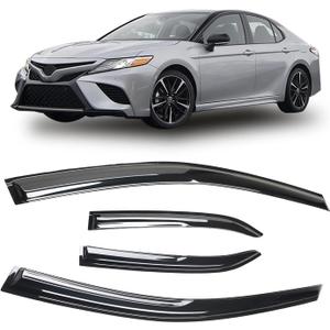 Side Window Visor Vent Deflectors Rain Guards Designed for Toyota Camry 2018 2019 2020 2021 2022 2023 XV70 for All Trims L LE SE XLE XSE Hybrid 94311 (2018-2023 Toyota Camry)