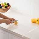 Acrylic cutting board with counter lip, 24 x 18 clear cutting board for countertop, one of the game-changing kitchen essentials, the non-slip cutting boards for kitchen by Moooope (Clear, X-Large)