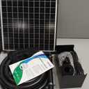 POPOSOAP 70W Solar Pond Pump,Solar Fountain Pump 580GPH Adjustable Flow, Outdoor Solar Water Pump with 17Ft+10Ft Cord & 6.6Ft PVC Tubing for Ponds, Fountain Waterfall-P170H