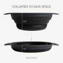 Collapsible Colander | 2-Pack Black Collapsible Strainer for Pasta, Fruits, & Vegetables | Compact Silicone Strainer Ideal for Straining all Sorts of Foods | Strainer for Everyday Use Medium