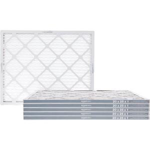 Amazon Basics 20x25x1 Air Filter 6-Pack, MERV 8 AC Furnace Filters, Removes Dust, Electrostatic, Allergen Control (Actual Size: 19.75" x 24.75" x 0.75")