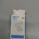 Retractable USB C Charger Wall Plug with 35.5in/90cm Type C Cables Cords,40W Fast Charging Foldable Block Multi Charger for All Devices for iPhone 17/16/15/14/13/12,iPad,Galaxy,Pixel (White)