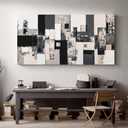 Large Black And White Abstract Wall Art Canvas Art Wall Decor For Living Room Minimalist Abstract Black Art Prints Picture For Bedroom Study Kitchen Office Premium Home Aesthetic Wall Decor 29"x58"