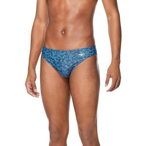 Speedo Men's Swimsuit Brief Creora Highclo Printed (36, Puzzle Ocean Depths)